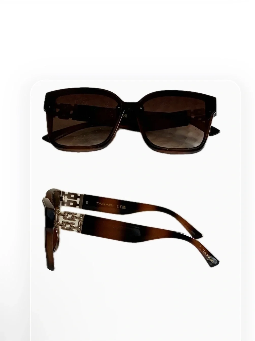 Tahari Brown Square Sunglasses